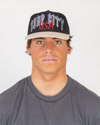 Lost  Surf City Strapback Hat-Black/Grey
