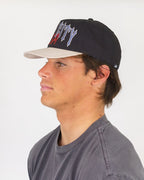 Lost  Surf City Strapback Hat-Black/Grey