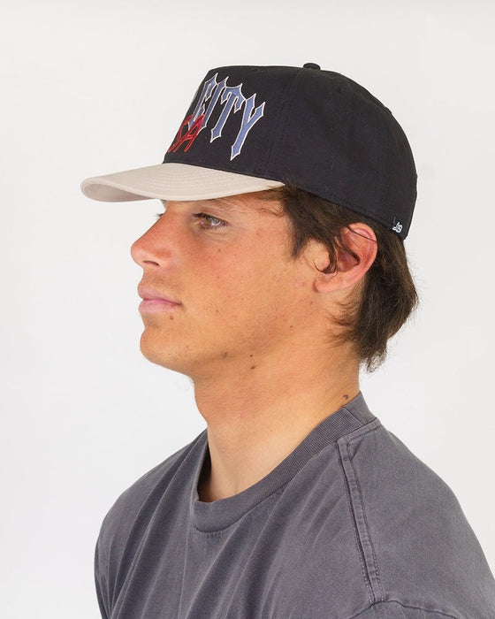 Lost  Surf City Strapback Hat-Black/Grey
