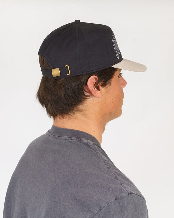 Lost  Surf City Strapback Hat-Black/Grey