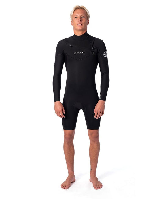 Rip Curl Dawn Patrol 2mm Long Sleeve Chest Zip Spring Wetsuit Black L