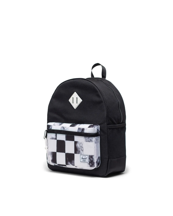 Herschel Heritage Youth Backpack-Black Distressed Checker