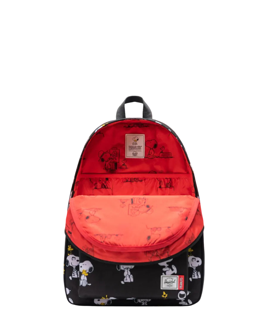 Herschel Peanuts Classic Backpack-Snoopy and Woodstock Black