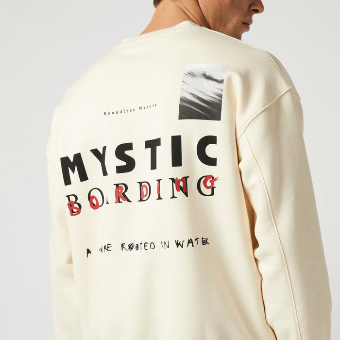 Mystic Trace Crew Sweatshirt-Off White