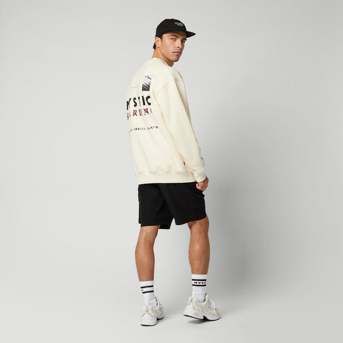 Mystic Trace Crew Sweatshirt-Off White