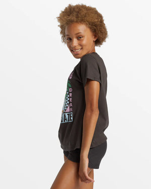 Billabong Girls Sun Daze Tee-Off Black— Alternate View