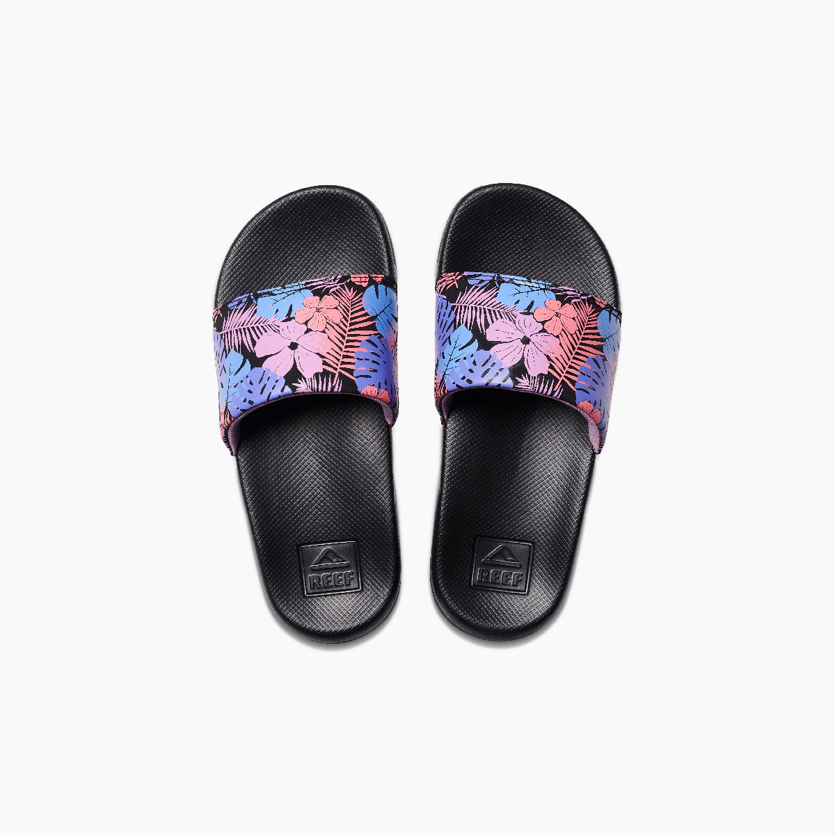 REEF Kids One Slide Sandal-Purple Fronds