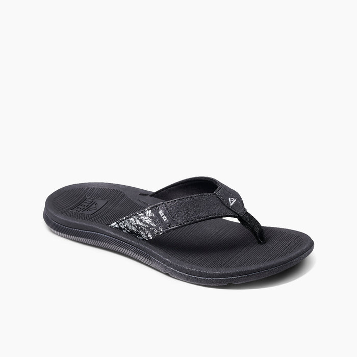 Reef Santa Ana Sandal-Black/White