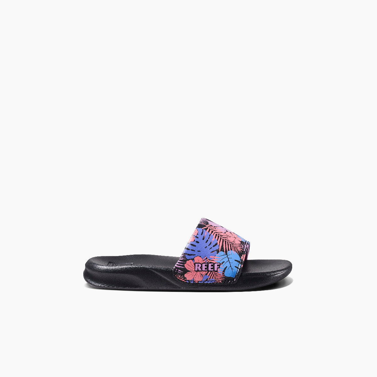 REEF Kids One Slide Sandal-Purple Fronds