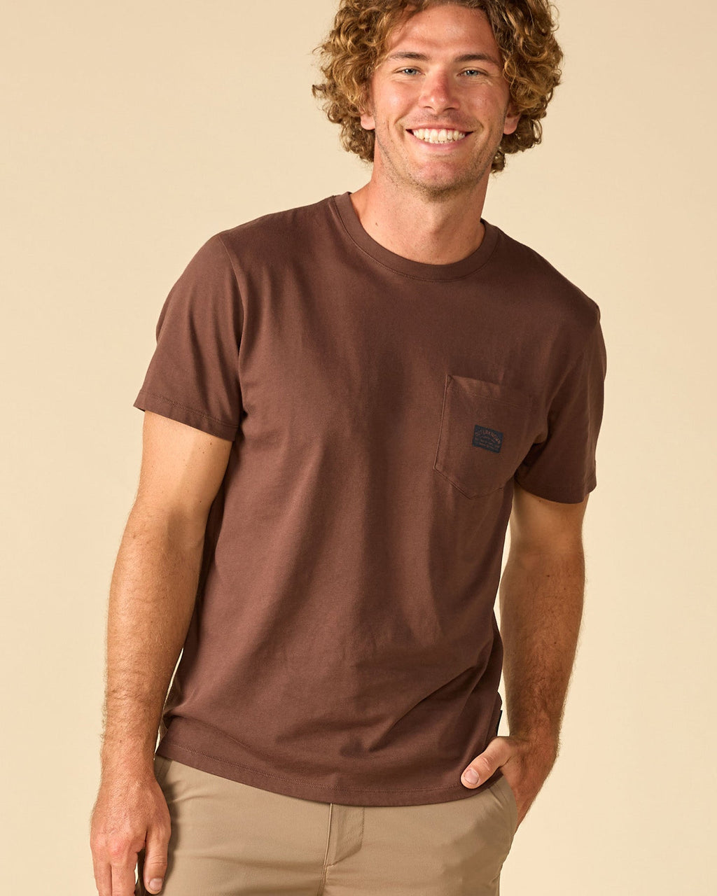 Outerknown Industrial Label Tee-Beachwood
