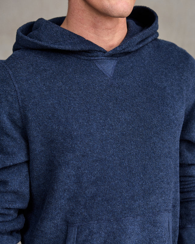 Outerknown Hightide Hooded Sweatshirt-Heather Indigo