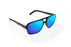 Bajio 12 South Sunglasses-Black Gloss/Blue Mirror Poly