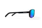 Bajio 12 South Sunglasses-Black Gloss/Blue Mirror Poly