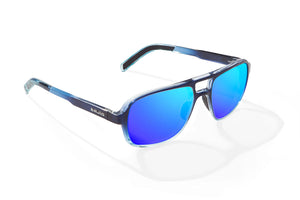 Bajio 12 South Sunglasses-Blue Sky Gloss/Blue Mirror Poly