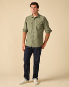 Outerknown The Utilitarian L/S Shirt-Olive Drab