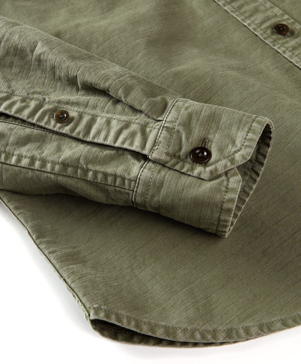Outerknown The Utilitarian L/S Shirt-Olive Drab