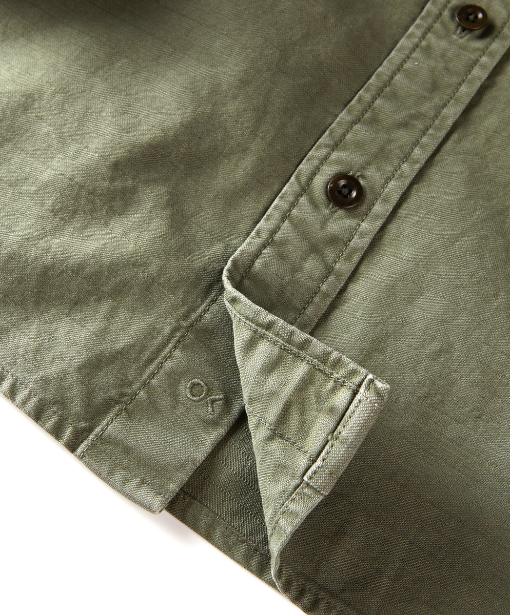 Outerknown The Utilitarian L/S Shirt-Olive Drab