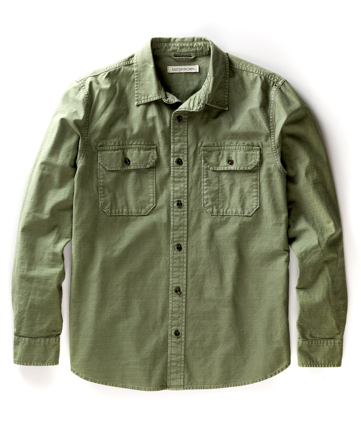 Outerknown The Utilitarian L/S Shirt-Olive Drab
