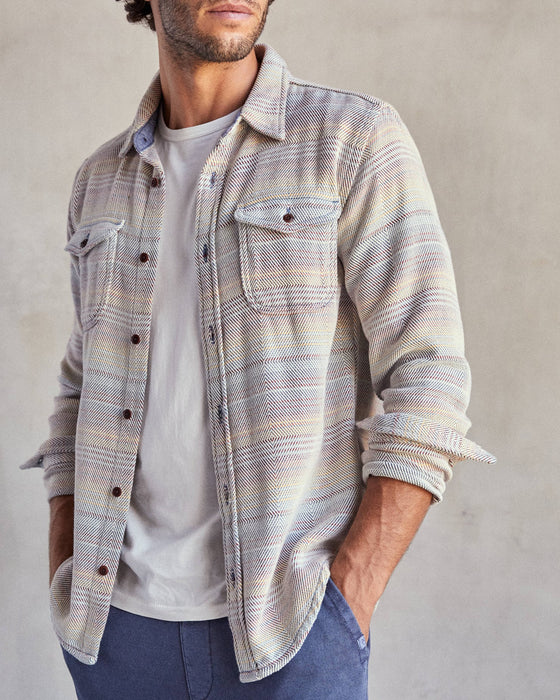 Outerknown Blanket L/S Shirt-Sunrise Mojave Stripe