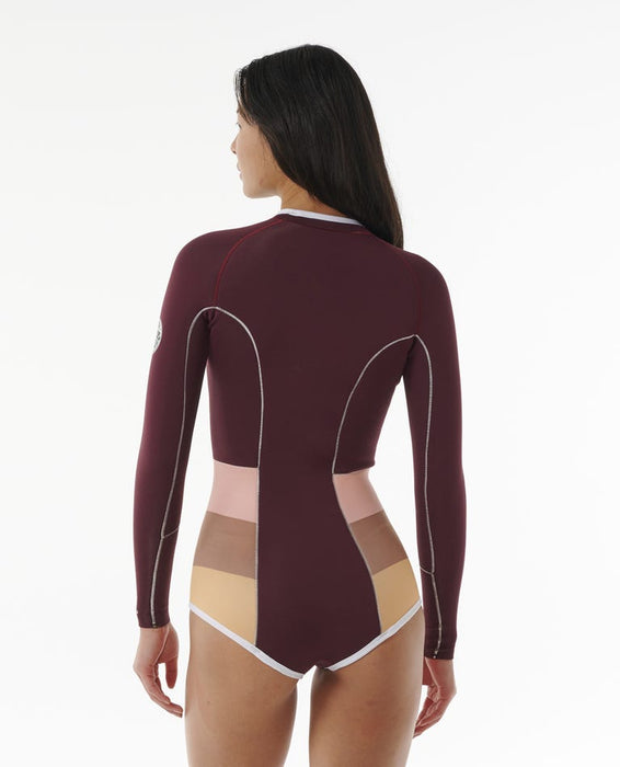 Rip Curl G Bomb Hi Cut L/S Springsuit-Plum