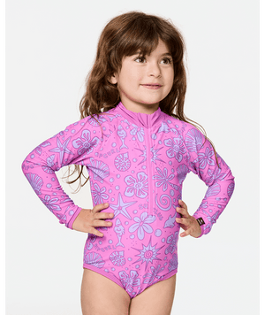 Rip Curl Toddler Sunshine Club L/S One Piece-Wild Berry