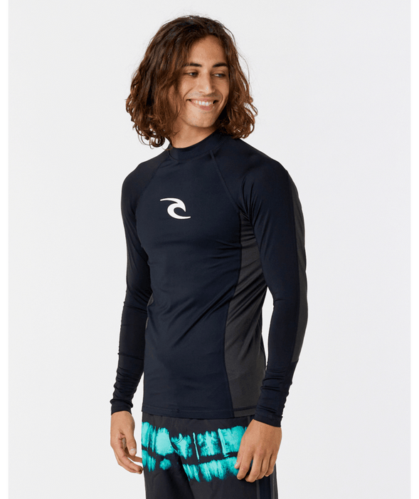 Rip Curl Waves UPF Perf L/S Rashguard-Black