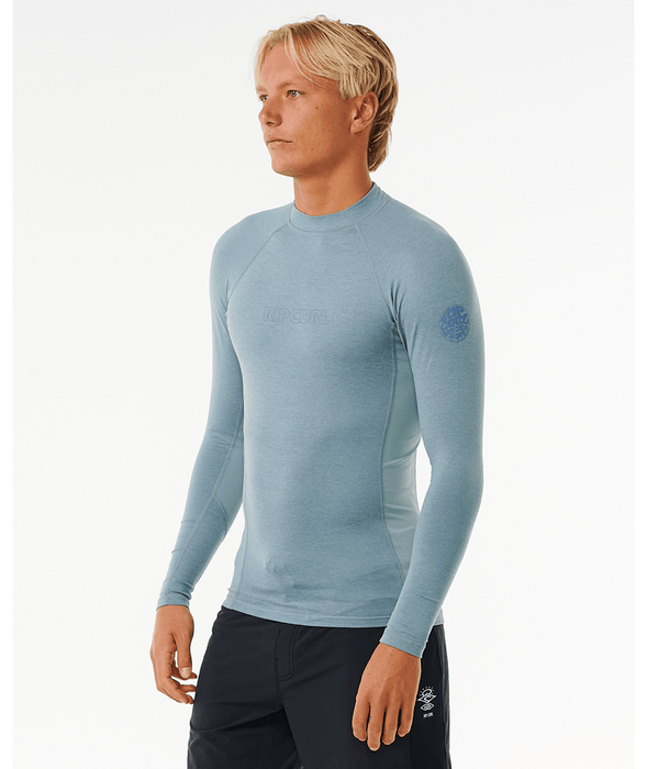 Rip Curl Dawn Patrol UPF Perf L/S Rashguard-Mineral Blue Marle