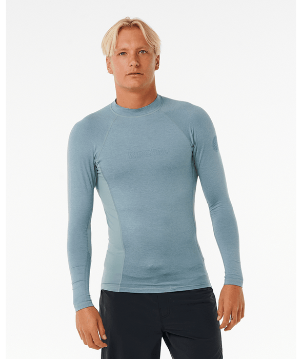 Rip Curl Dawn Patrol UPF Perf L/S Rashguard-Mineral Blue Marle