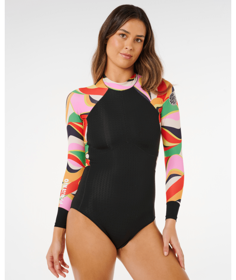 Rip Curl G-Bomb Tropical BZ L/S Springsuit-Neon Waves