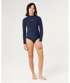 Rip Curl Girls' Surf Revival LS One Piece-Navy
