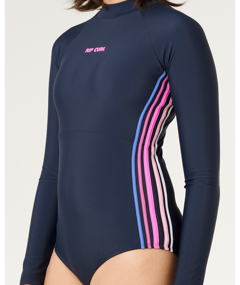 Rip Curl Girls' Surf Revival LS One Piece-Navy