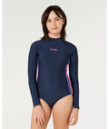 Rip Curl Girls' Surf Revival LS One Piece-Navy