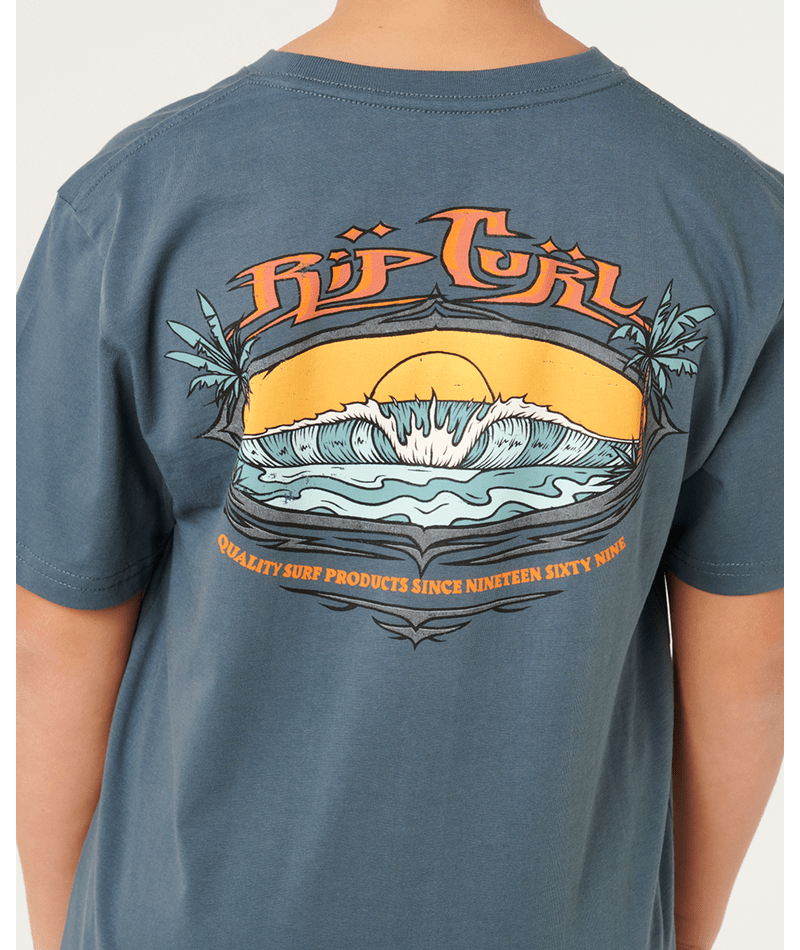 Rip Curl Boys' Hazed And Tube Tee-Pine Night