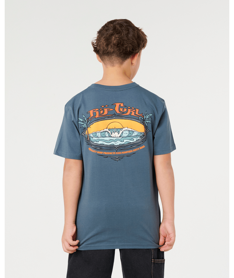 Rip Curl Boys' Hazed And Tube Tee-Pine Night