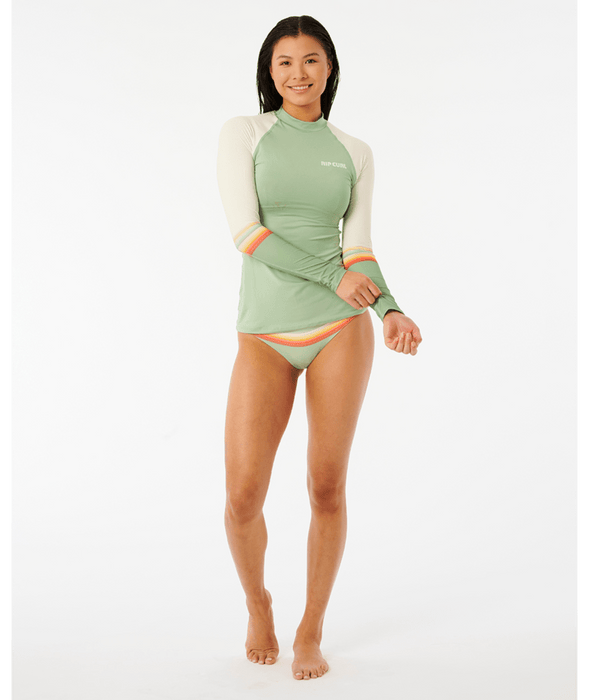 Rip Curl Trippin L/S Rashguard-Green