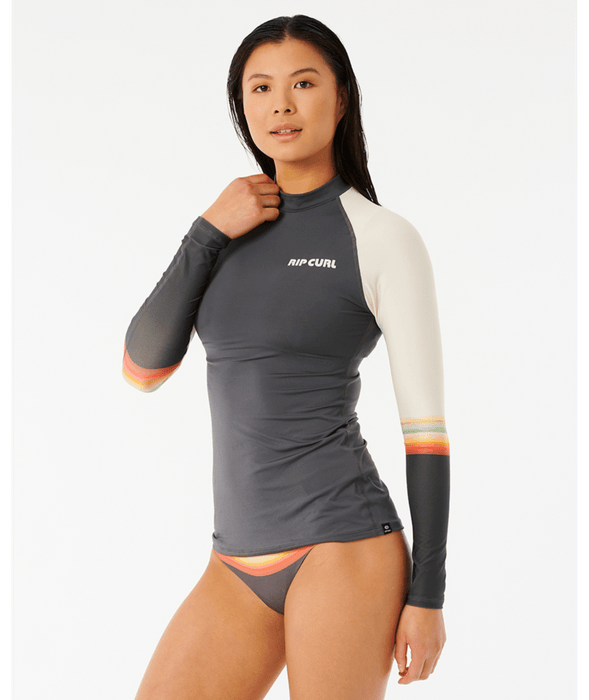 Rip Curl Trippin L/S Rashguard-Washed Black