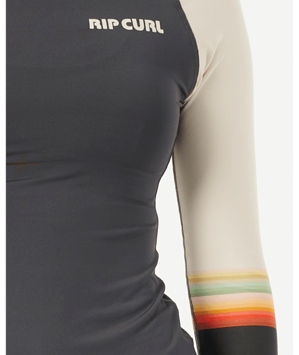Rip Curl Trippin L/S Rashguard-Washed Black