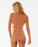 Rip Curl Sunrise Stripe UPF L/S One Piece-Brown