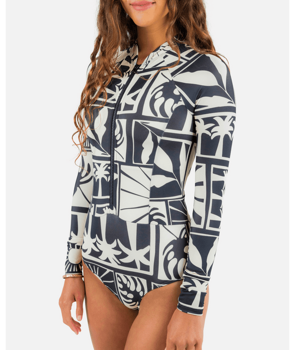Rip Curl Santorini Sun UPF L/S One Piece-Black