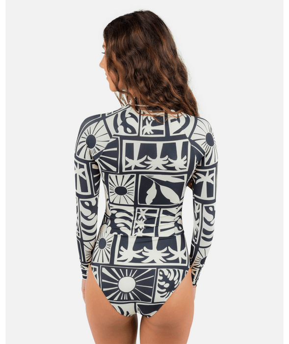 Rip Curl Santorini Sun UPF L/S One Piece-Black