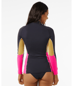 Rip Curl Hibiscus Heat Splice L/S One Piece-Washed Black