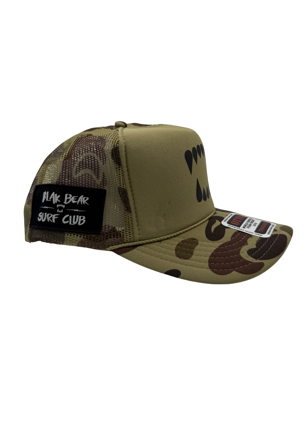 Blak Bear Teeth Trucker Hat-Jungle