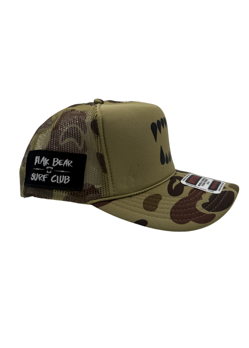 Blak Bear Teeth Trucker Hat-Jungle