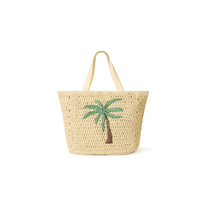 Kulani Kinis Straw Beach Tote Bag-Palm Breeze