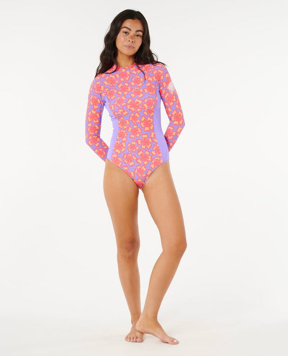 Rip Curl Neon Isles L/S One Piece-Purple