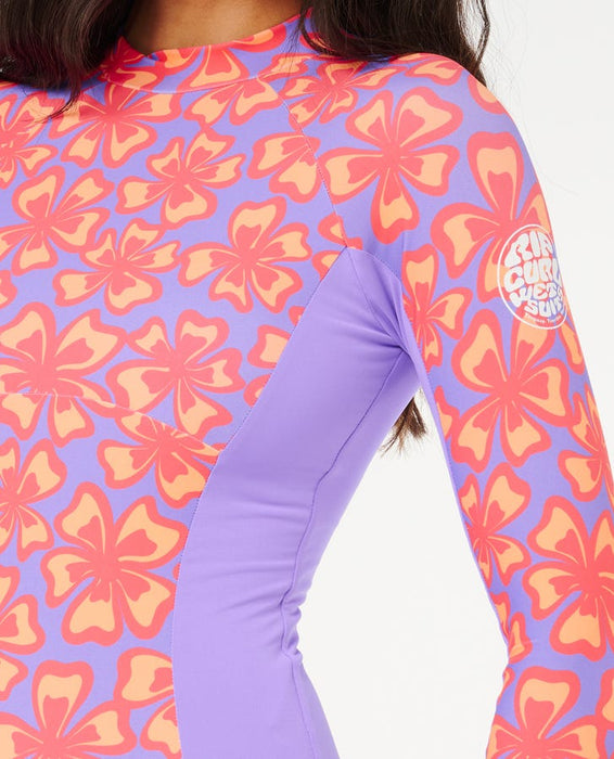 Rip Curl Neon Isles L/S One Piece-Purple