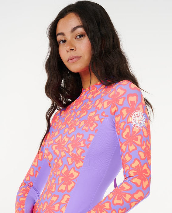 Rip Curl Neon Isles L/S One Piece-Purple
