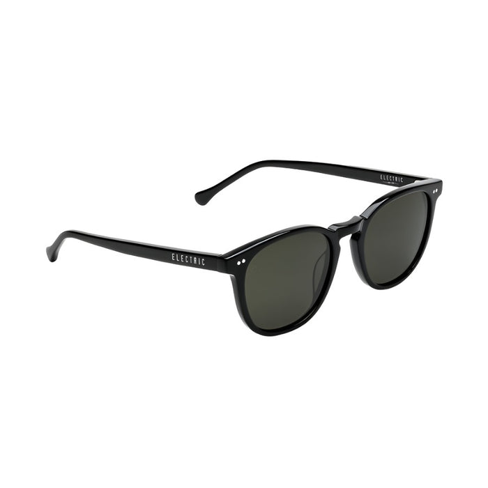 Electric Oak Sunglasses-Gloss Black/Grey Polarized