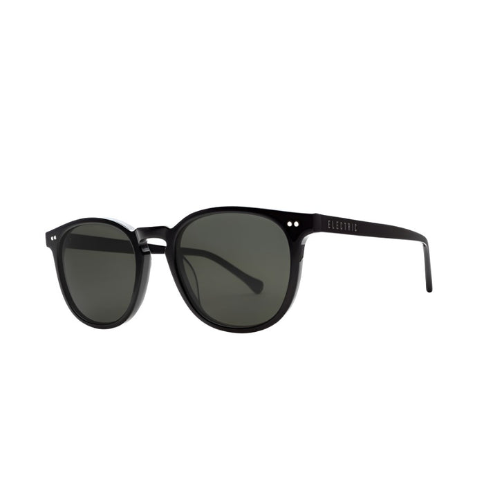Electric Oak Sunglasses-Gloss Black/Grey Polarized