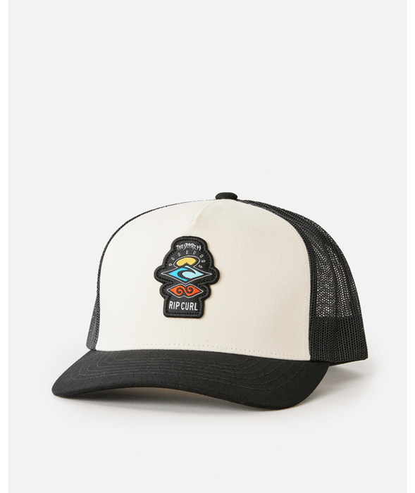 Rip Curl Search Icon Trucker Hat-Black/White